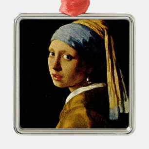Ornamento De Metal A menina com um turbante/menina com o brinco da