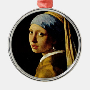 Ornamento De Metal A menina com um turbante/menina com o brinco da
