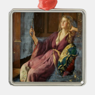 Ornamento De Metal A Minx Sedutora (por John Collier)