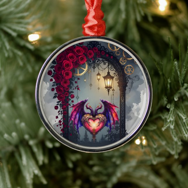 Ornamento De Metal A Moonlit Invitation –Love Turns the Gears of Time (Árvore)