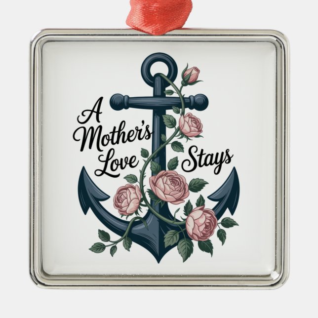 Ornamento De Metal A Mother’s Love Stays (Frente)