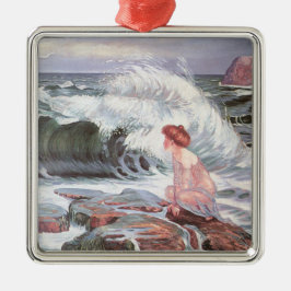 Ornamento De Metal A mulher e a onda (por Frantisek Kupka)