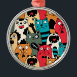 Ornamento De Metal A multidão de gatos<br><div class="desc">-</div>