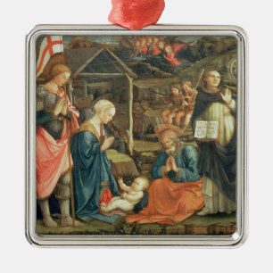 Ornamento De Metal A natividade com SS. Michael e Dominic, 1470 (t