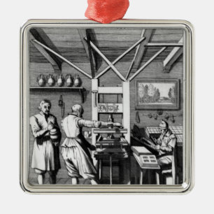 Ornamento De Metal A oficina de encadernação de Laurens Janszoon