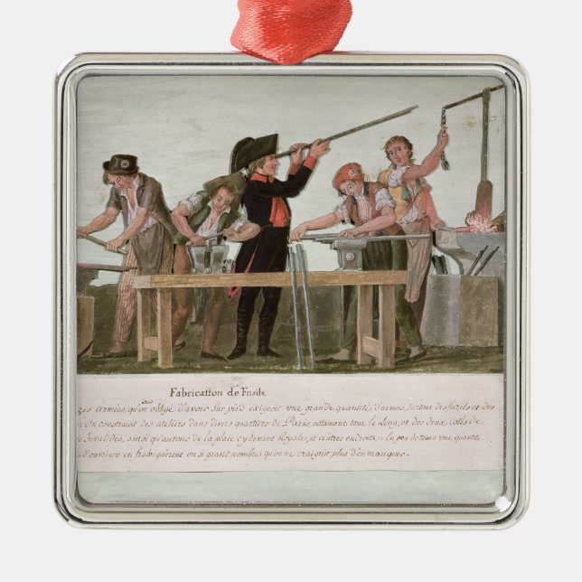 Ornamento De Metal A oficina dos fabricantes do rifle, 1793 (Frente)