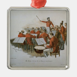 Ornamento De Metal A orquestra de Johann Strauss em uma bola da corte