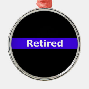 Ornamento De Metal A polícia Retirted dilui Blue Line