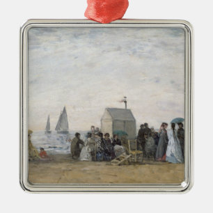 Ornamento De Metal A praia em Trouville, 1867