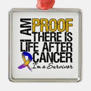 Ornamento De Metal A prova do cancer de bexiga lá é vida após o