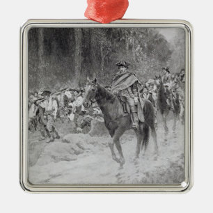 Ornamento De Metal A retirada de Washington dos grandes prados