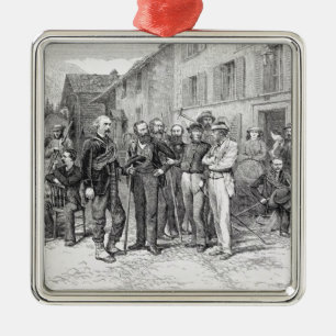 Ornamento De Metal A sala de clube de Zermatt em 1864, "da subida