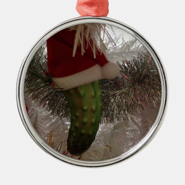 Ornamento De Metal A salmoura do Natal (Frente)