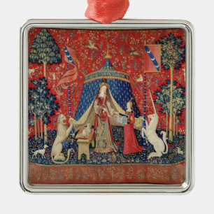 Ornamento De Metal A senhora e o unicórnio: "A meu somente desire