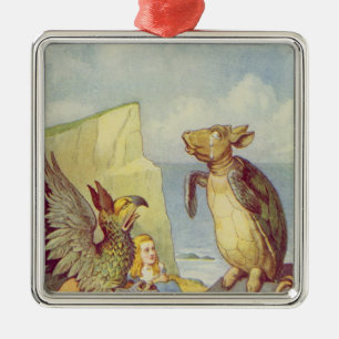 Ornamento De Metal A tartaruga trocista e o Gryphon