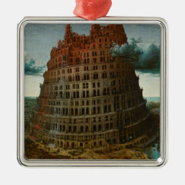Ornamento De Metal A Torre de Babel (por Pieter Bruegel, o Velho)