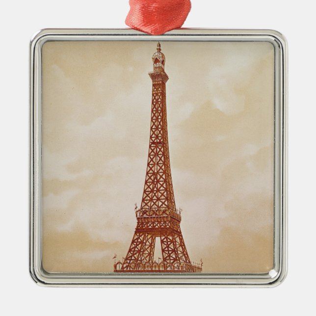 Ornamento De Metal A torre Eiffel, 1889 (Frente)