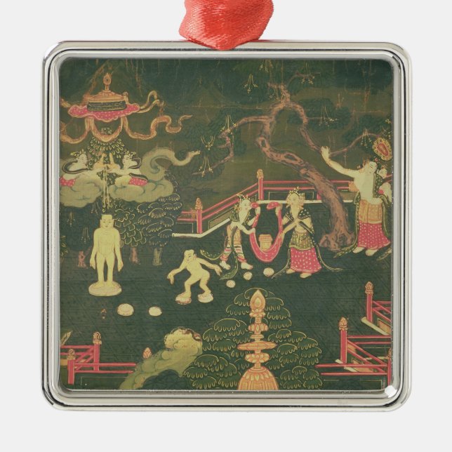 Ornamento De Metal A vida de Buddha Shakyamuni (Frente)