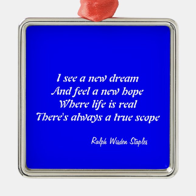 Ornamento De Metal A vida é real (Frente)