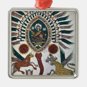 Ornamento De Metal A visão de Daniel de quatro animais e de deus