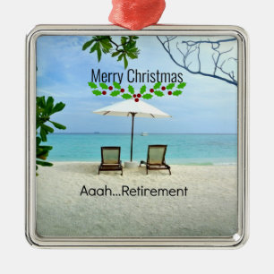 Ornamento De Metal Aaah... aposentadoria e Feliz Natal!