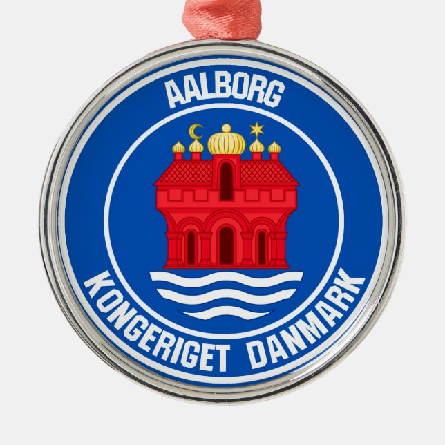Ornamento De Metal Aalborg Round Emblem (Frente)