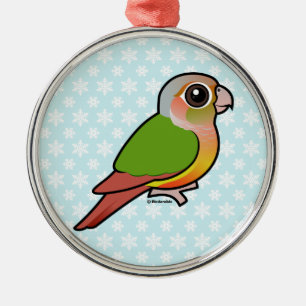 Ornamento De Metal Abacaxi Conure Verde-cheeked de Birdorable