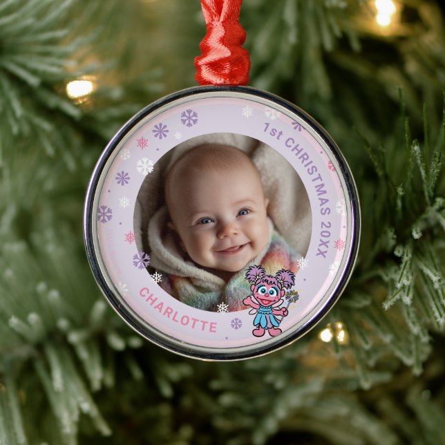 Ornamento De Metal Abby Cadabby Baby's 1st Christmas Photo Metal Orna (Árvore)