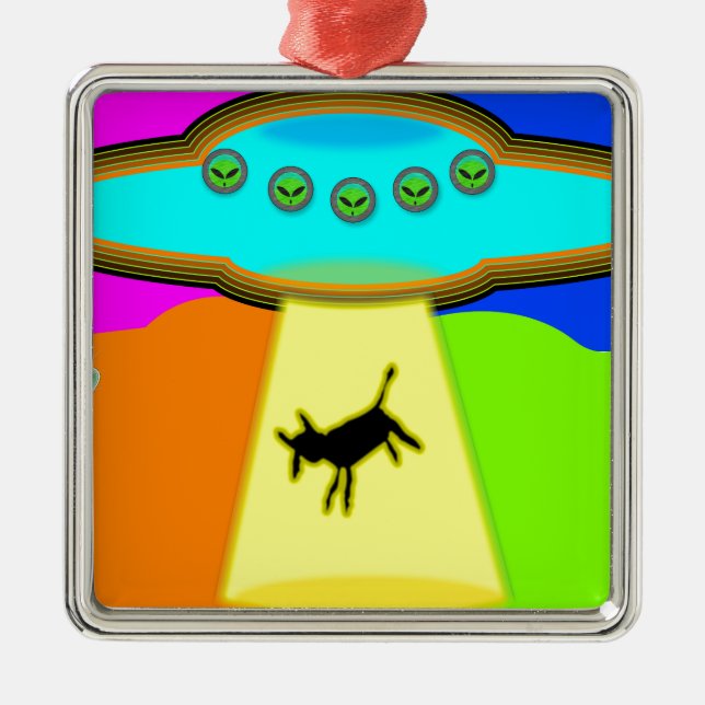 Ornamento De Metal Abdução de alienígenas (Frente)