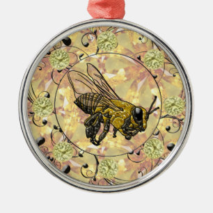 Ornamento De Metal Abelha Mel