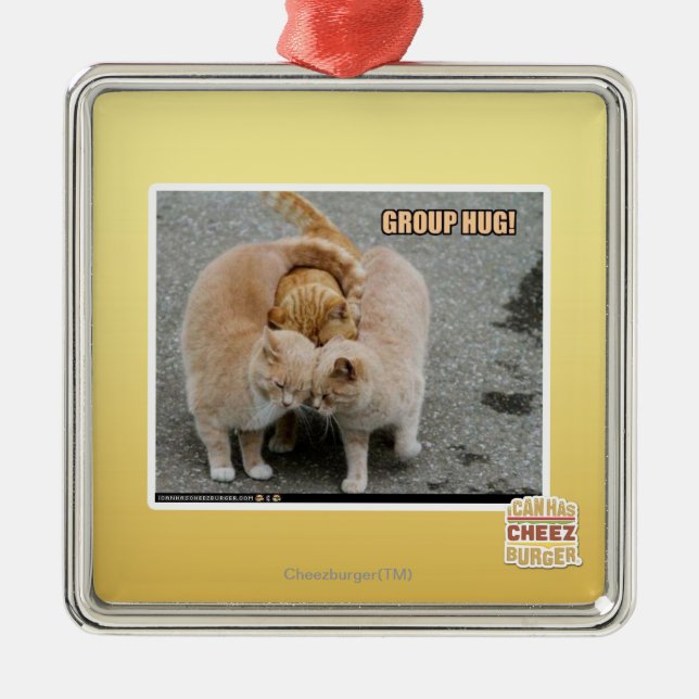 Ornamento De Metal abraço do grupo (Frente)