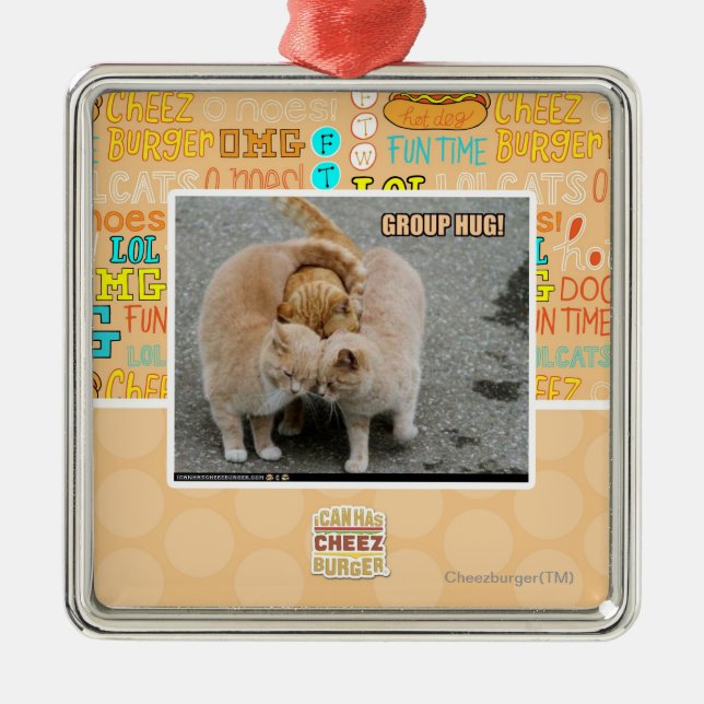 Ornamento De Metal abraço do grupo (Frente)