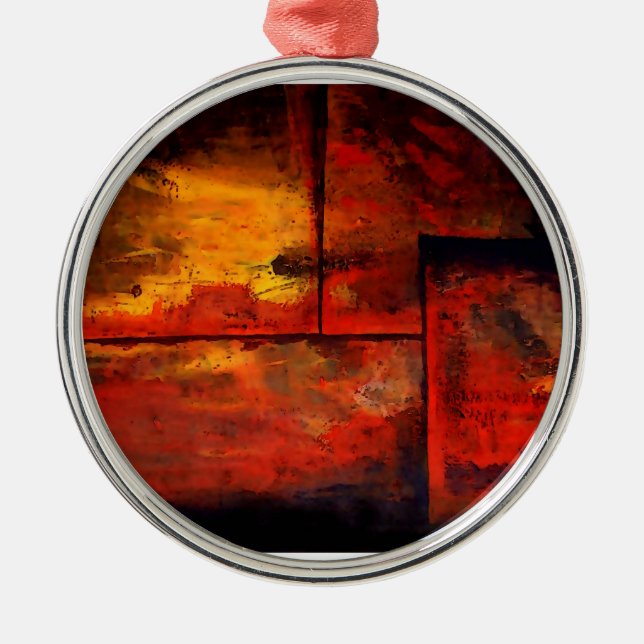 Ornamento De Metal Abstrato Art (Frente)