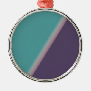 Ornamento De Metal Abstrato Art Turquoise Roxo