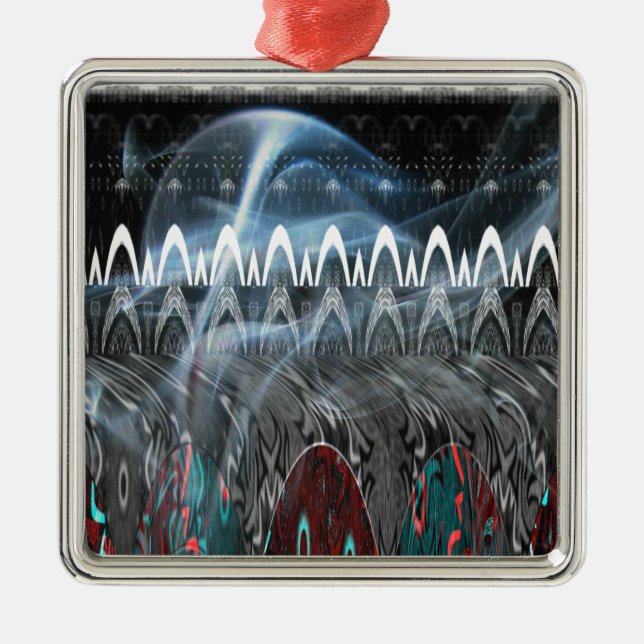 Ornamento De Metal Abstrato de Impressão de arte impressionante (Frente)