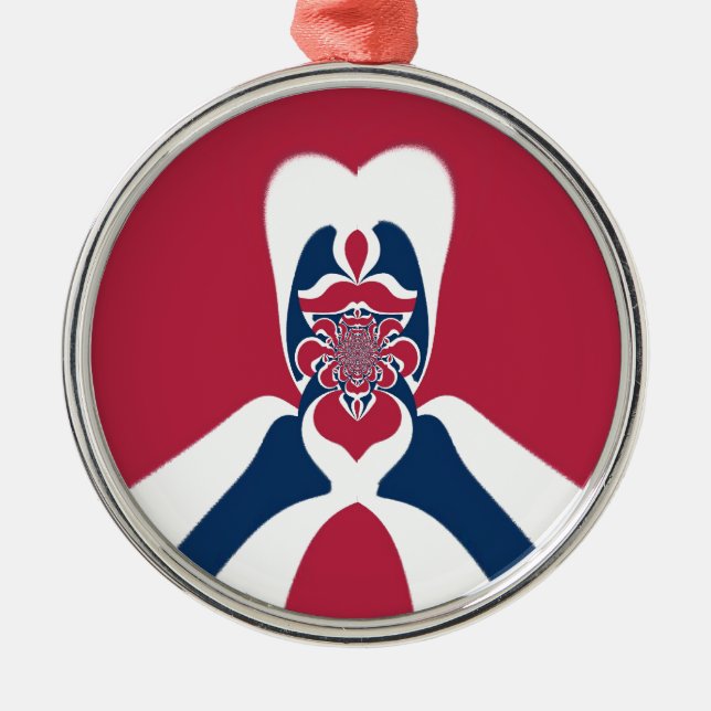 Ornamento De Metal Abstrato E.T. Art Impressão (Frente)