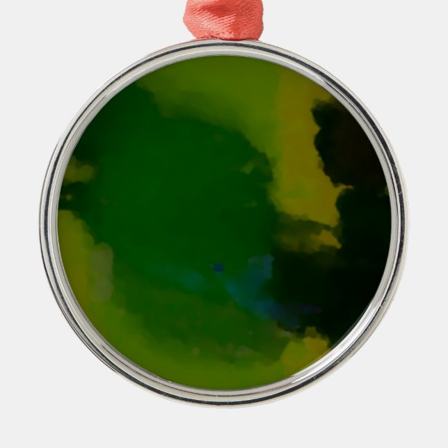 Ornamento De Metal Abstrato verde-creativo (Frente)