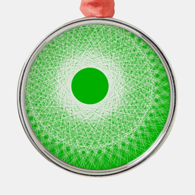 Ornamento De Metal abstrato verde vai explodir sua mente (Frente)