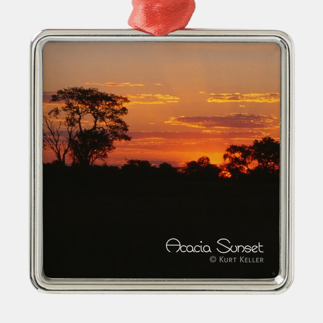 Ornamento De Metal Acacia Sunset (Frente)