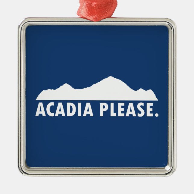 Ornamento De Metal Acadia por favor (Frente)