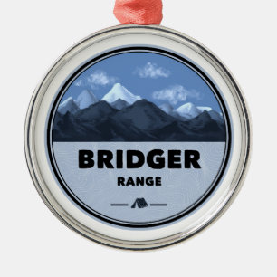 Ornamento De Metal Acampamento Bridger Range Montana
