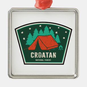 Ornamento De Metal Acampamento Florestal Nacional Croata