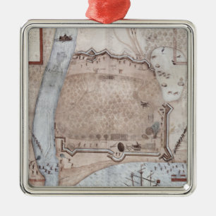 Ornamento De Metal Acampamento fortificado, Puerto Rico