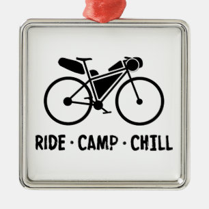 Ornamento De Metal Acampamento Relaxado de Ciclismo