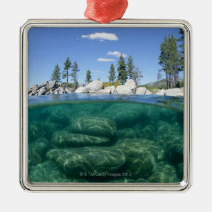 Ornamento De Metal Acima e abaixo de Lake Tahoe