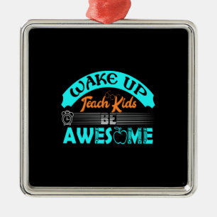 Ornamento De Metal Acordar De Professores Ensinando Crianças A Serem 