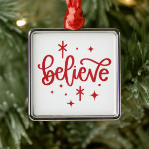 Ornamento De Metal Acredite no Natal