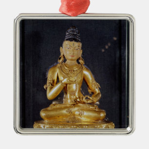 Ornamento De Metal Adibuddha Vajrasattva assentado na meditação