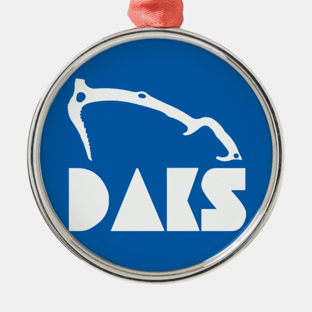 Ornamento De Metal Adirondacks Subindo Gelo (Frente)