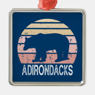 Ornamento De Metal Adirondacks - Urso Retroativo